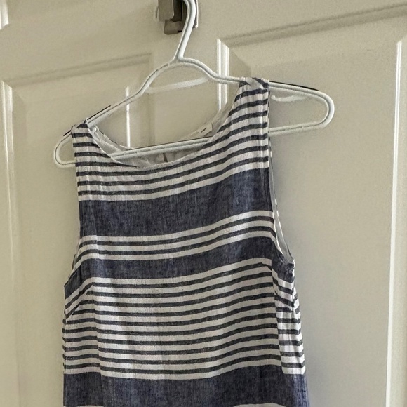 Nautical Navy & White Striped Linen Blend Shift Dress – Size S/P - Picture 4 of 4